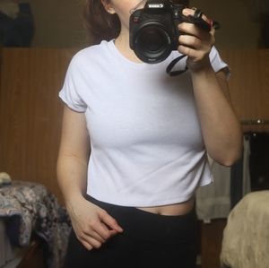 White crop top